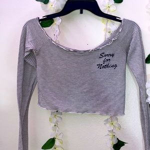 Striped off the shoulder top